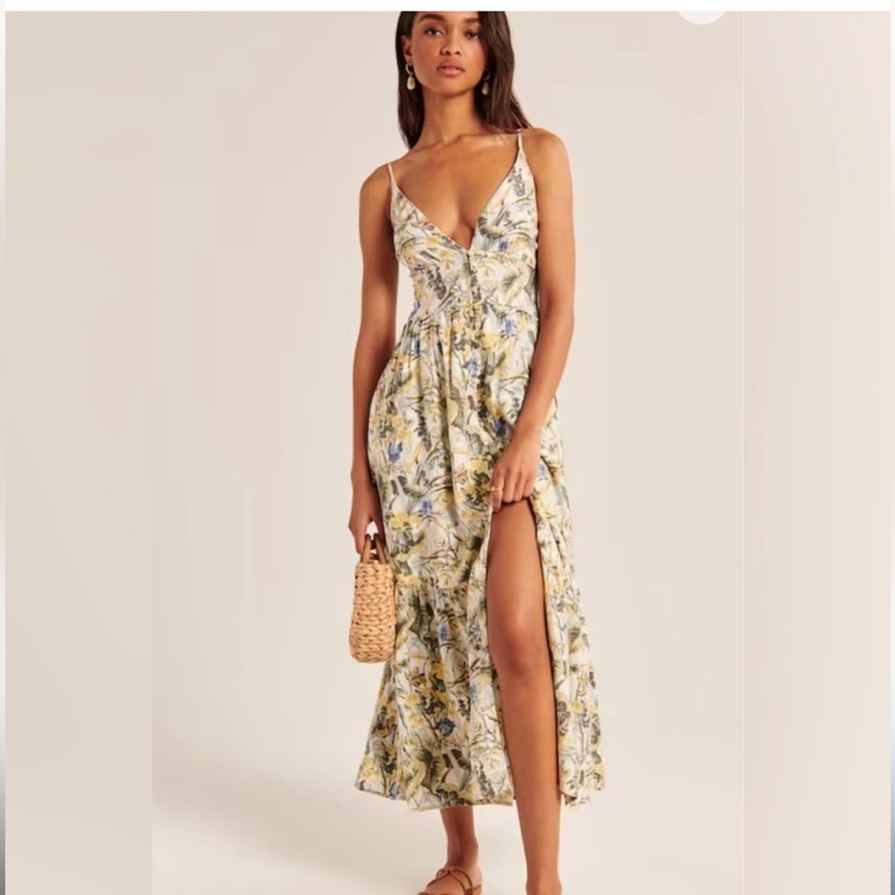 Abercrombie Button-Through Maxi Dress